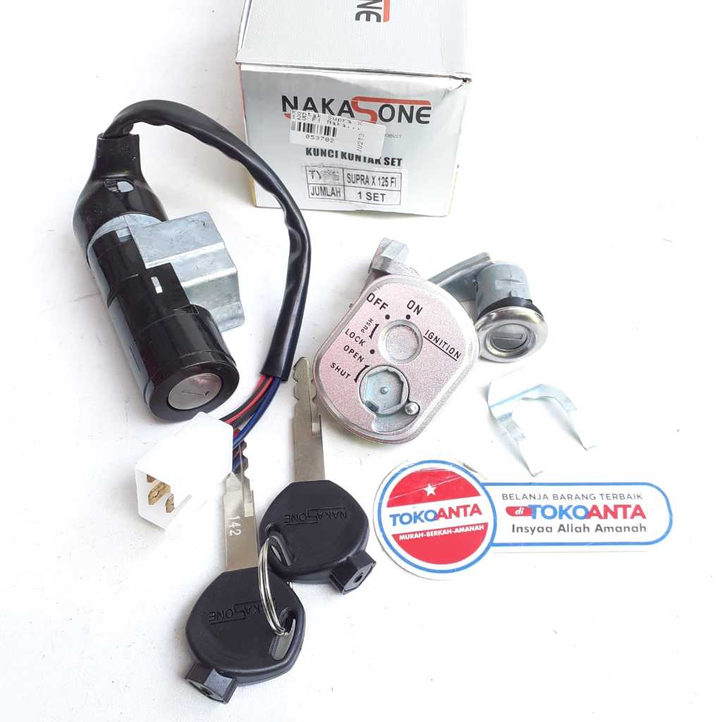 Kunci Kontak Set Kunci Jok Honda Supra X 125 FI Helm In Injeksi 2014 - 2016