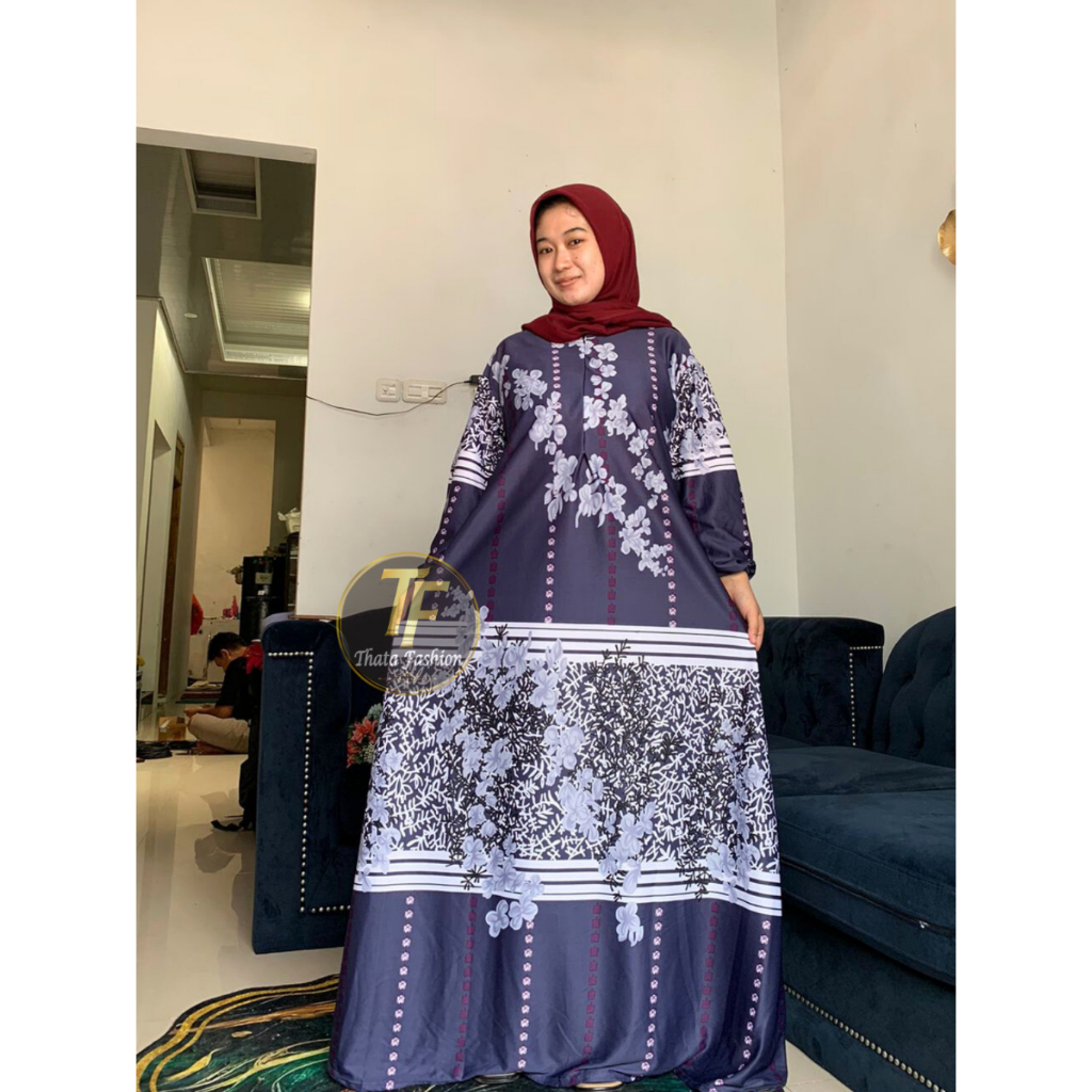 Gamis Jumbo Hyget Kotak Kayu Kain Melar Premium Murah Elegan Wanita Muslimah Dewasa Remaja Perempuan
