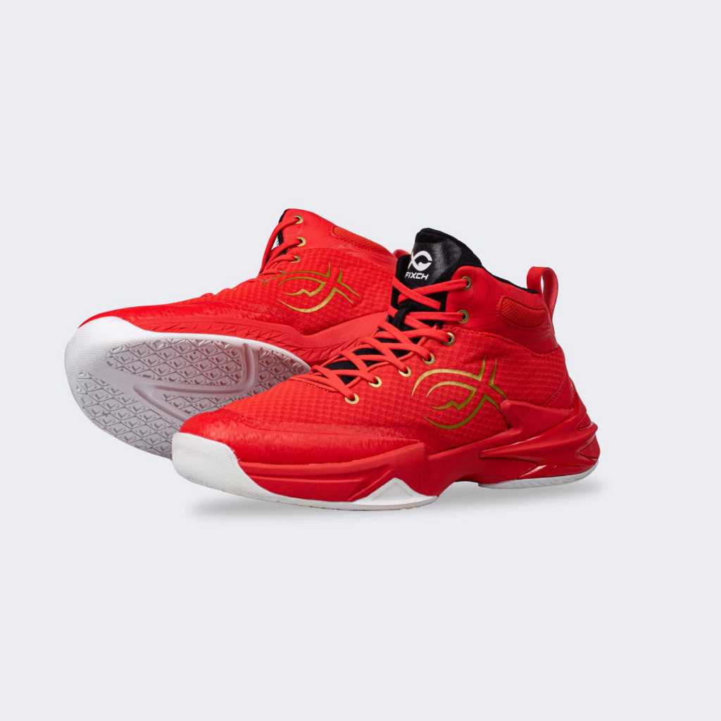 Sepatu Voli Fixch Demonic Dragon Red Red Gold Sepatu Voli Volly Fixch Demonic Mid