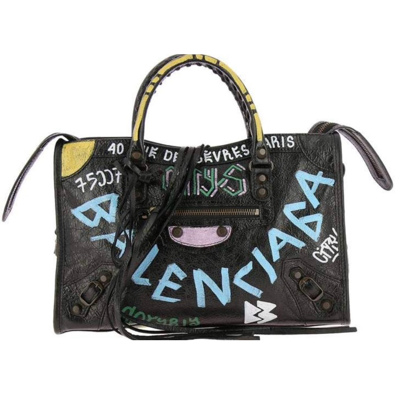 Balenciaga grafity city bag multicolour