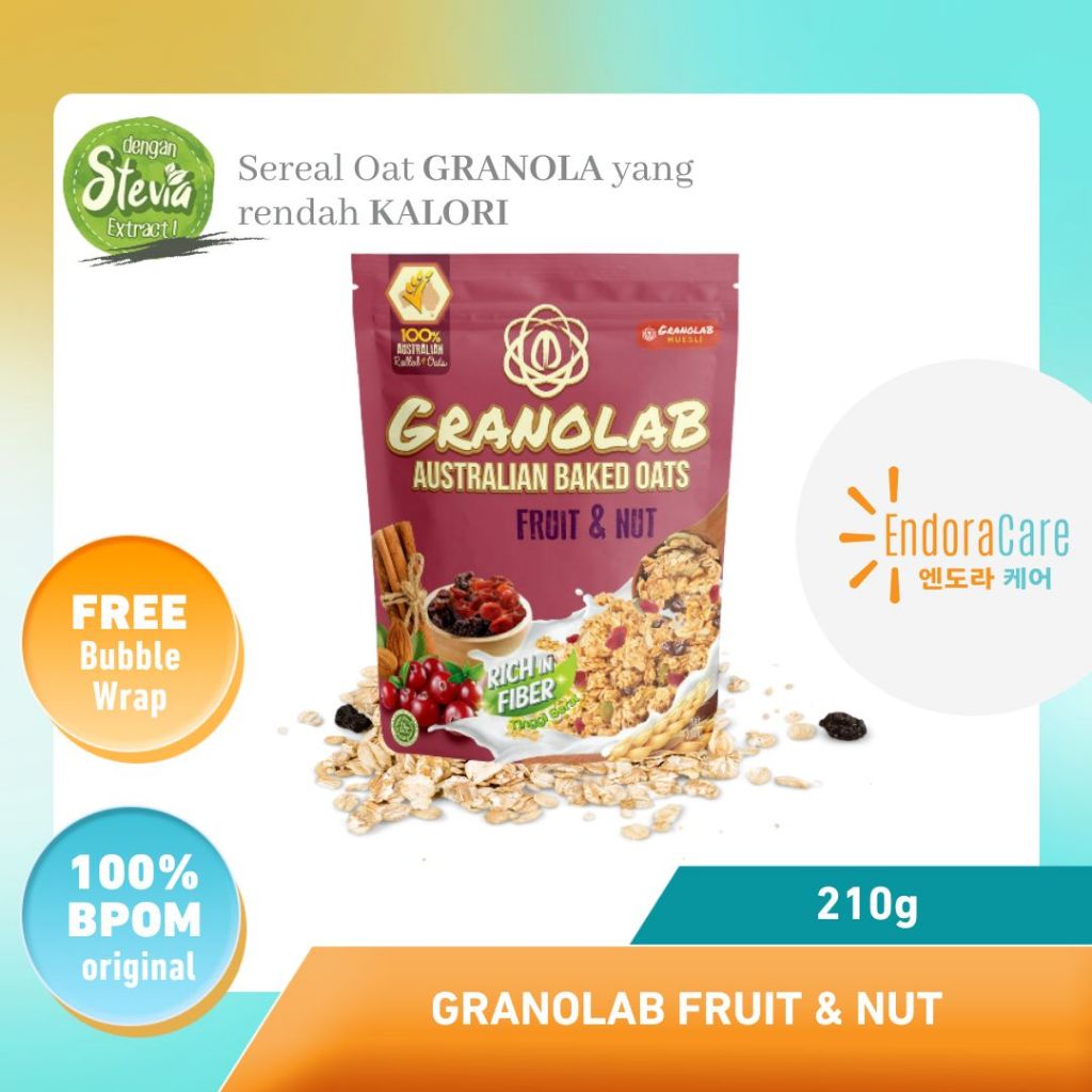 

Granolab Muesli Australian Baked Oats Granola Rasa Fruit & Nut Sereal
