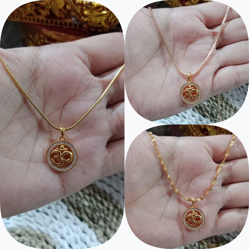 Promo Kalung Omkara xuping Lapis Emas Awet dan Termurah