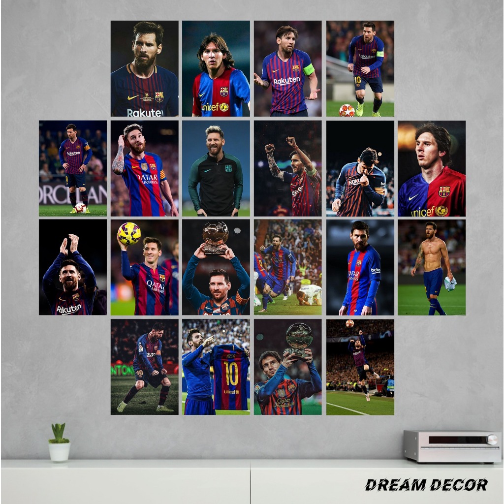 Poster Dinding Bola Lionel Messi [DD43] Hiasan Dinding Kamar Bola - Dekorasi Kamar Pria - Poster Din