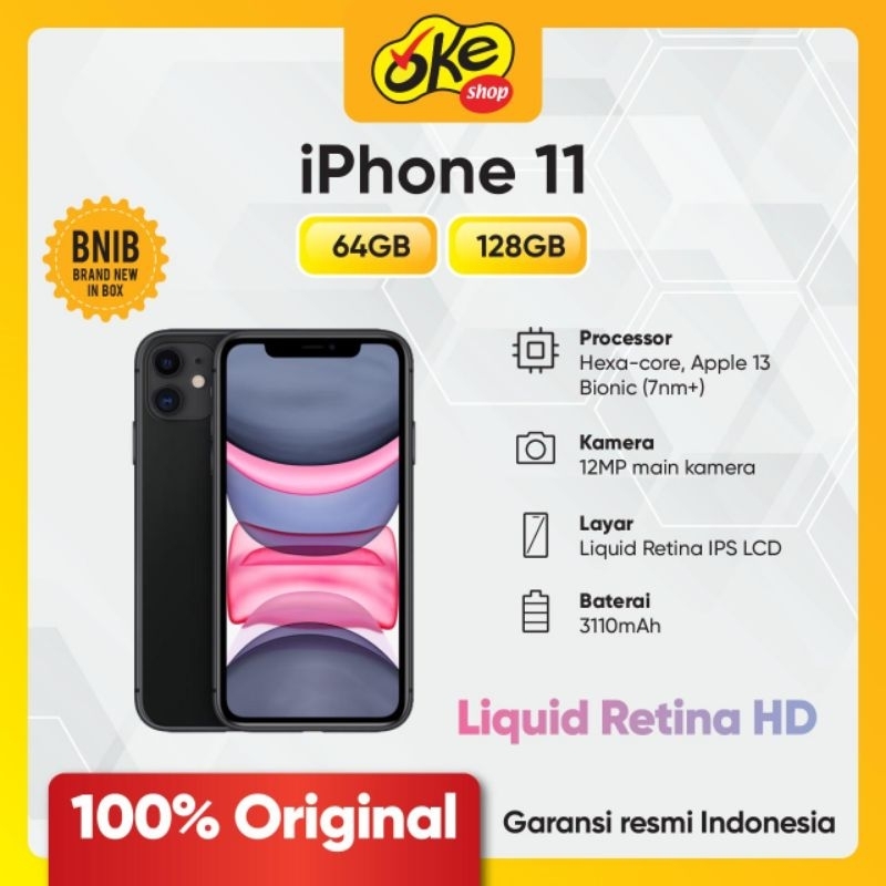 Iphone 11 4/64GB Garansi Resmi IBOX -Apple Indonesia