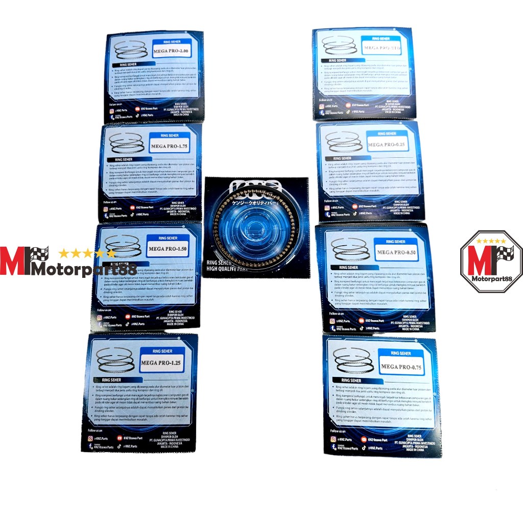 RING PISTON SEHER MEGAPRO LAMA MEGAPRO PRIMUS KEH OS STD - 200 KNZ STD / 25 / 50 / 75 / 100 / 125 / 