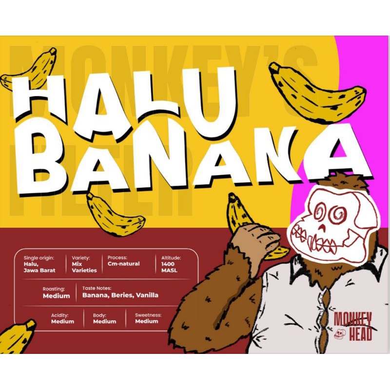 

MONKEY HEAD Halu Banana - Filter Coffee (200gr)