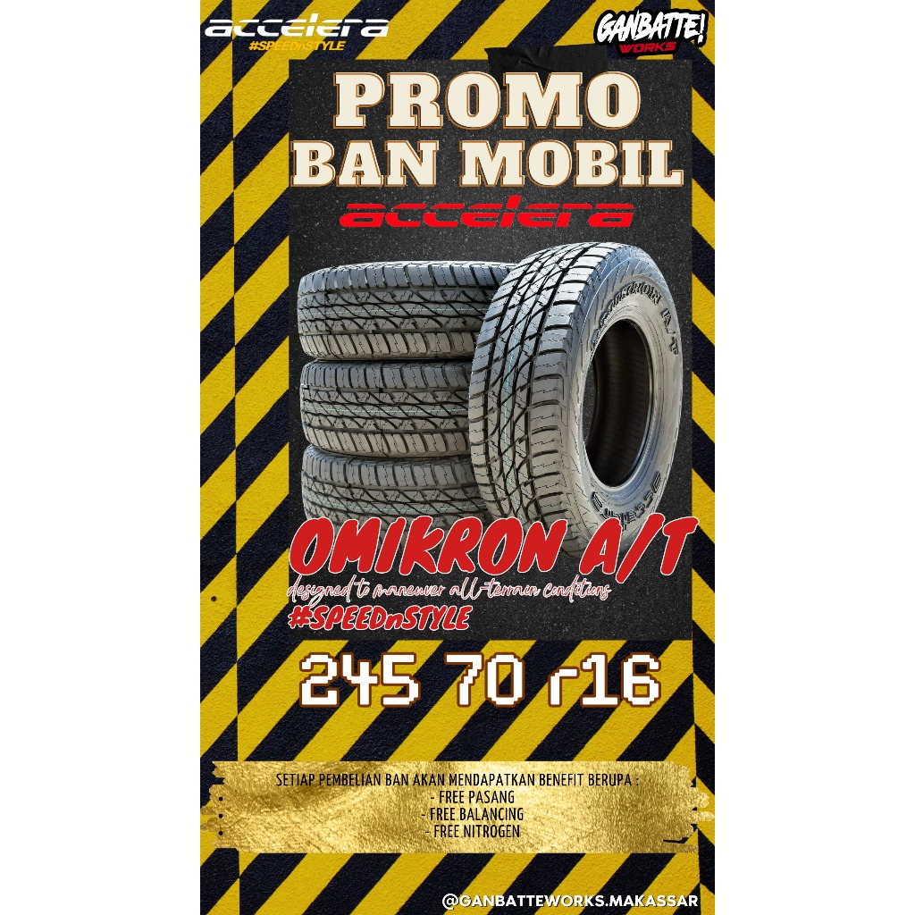 Ban offroad berkualitas merk ACCELERA OMIKRON A/T 245 70 R16