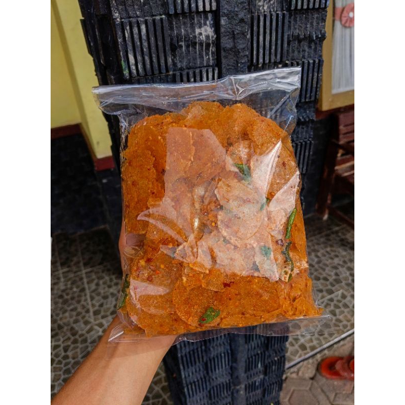 

Keripik Kaca 500g Pedas Daun Jeruk