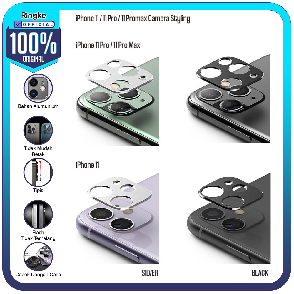 Ringke Casing iPhone 11 11 Pro 11 Pro Max Camera Pelindung Kamera Lensa Handphone Baret