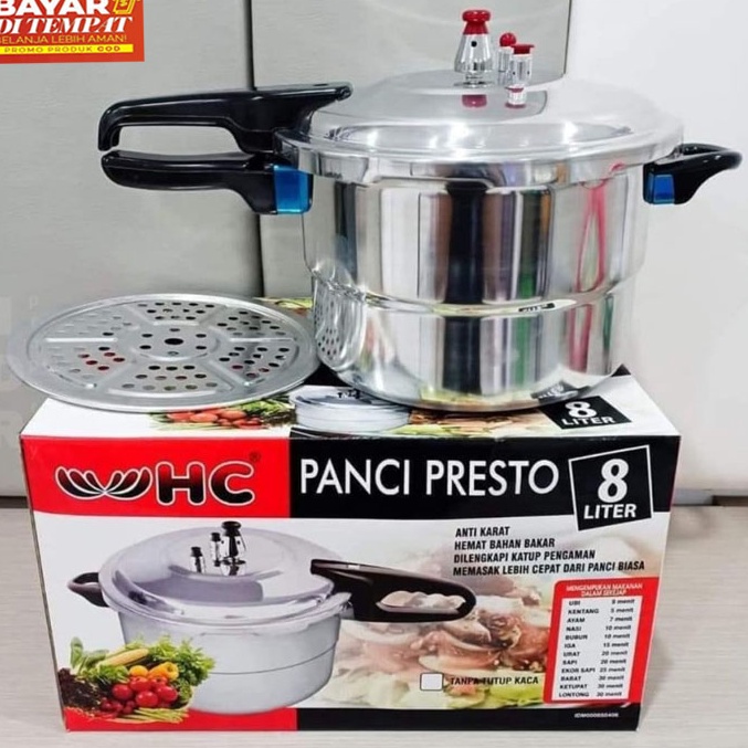 PRESTO VIRAL PANCI PRESTO 8 LITER HCM HAPPY CALL WAJAN PRESTO KOKOH Panci penanak nasi mengukus dagi