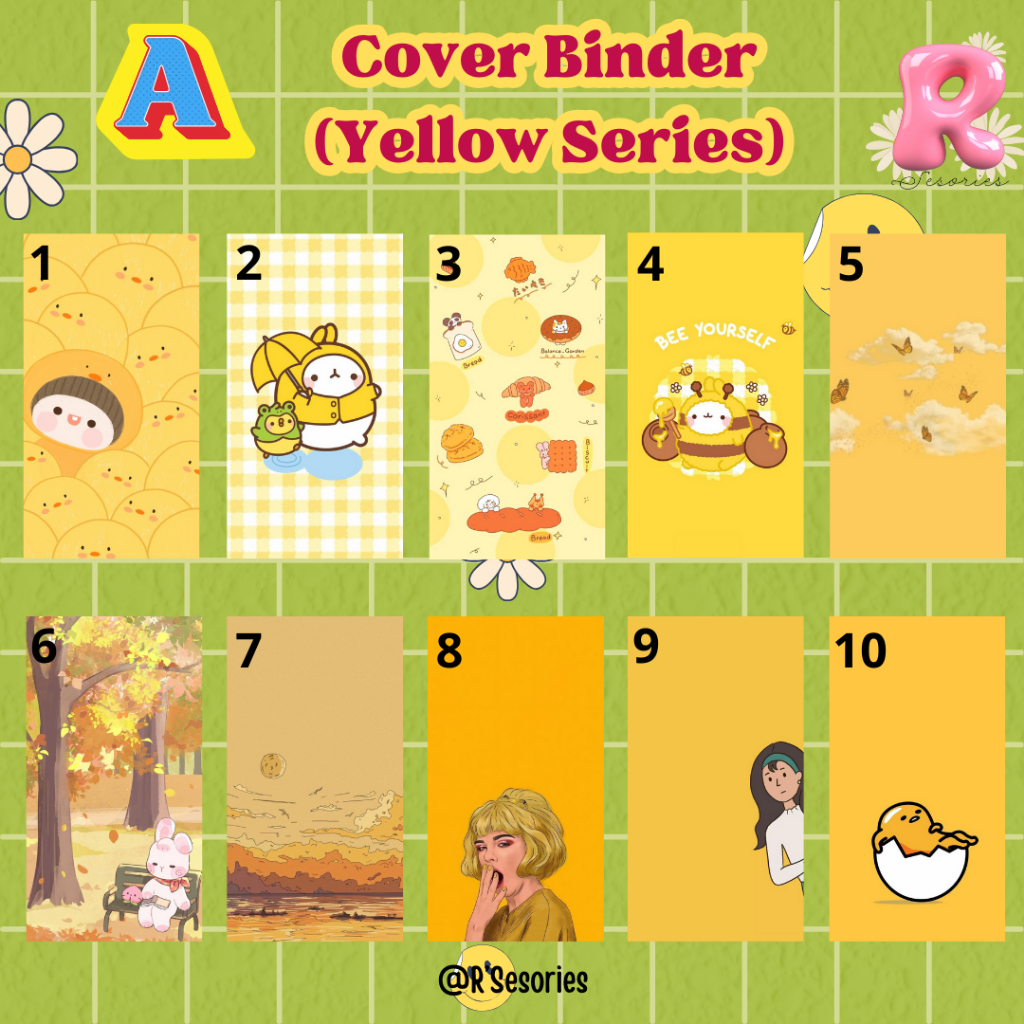 

cover depan binder a6 I pembatas binder a6 6 lubang yellow series