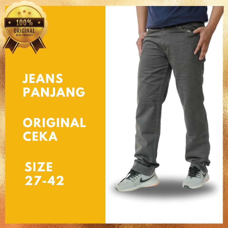 Celana Jeans Panjang Pria Origina Ceka Casual Jumbo