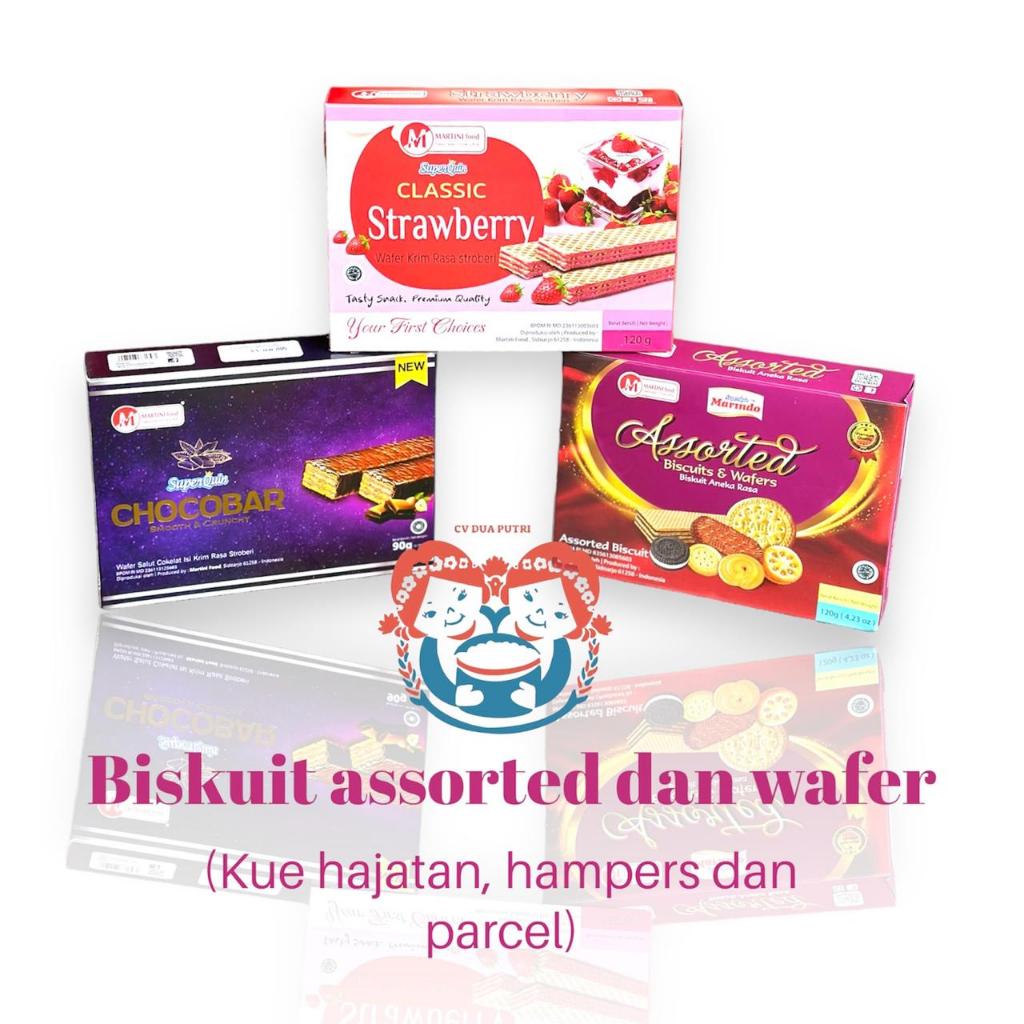 

Marindo Assorted Biskuit 120gr / Wafer 120gr / chocobar 90gr / hampers Hajatan / asul asul / parcel