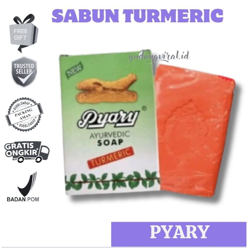 -GV- PYARY AYURVEDIC TURMERIC SOAP SABUN PYARY TURMERIC