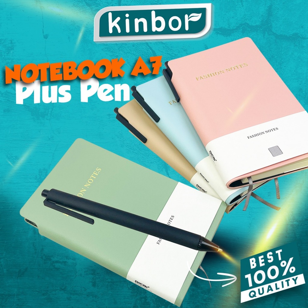 

FREE PULPEN Notebook A7 / Diary Book Sketch Journal/ Buku catatan aesthetic agenda A7 100 Lembar