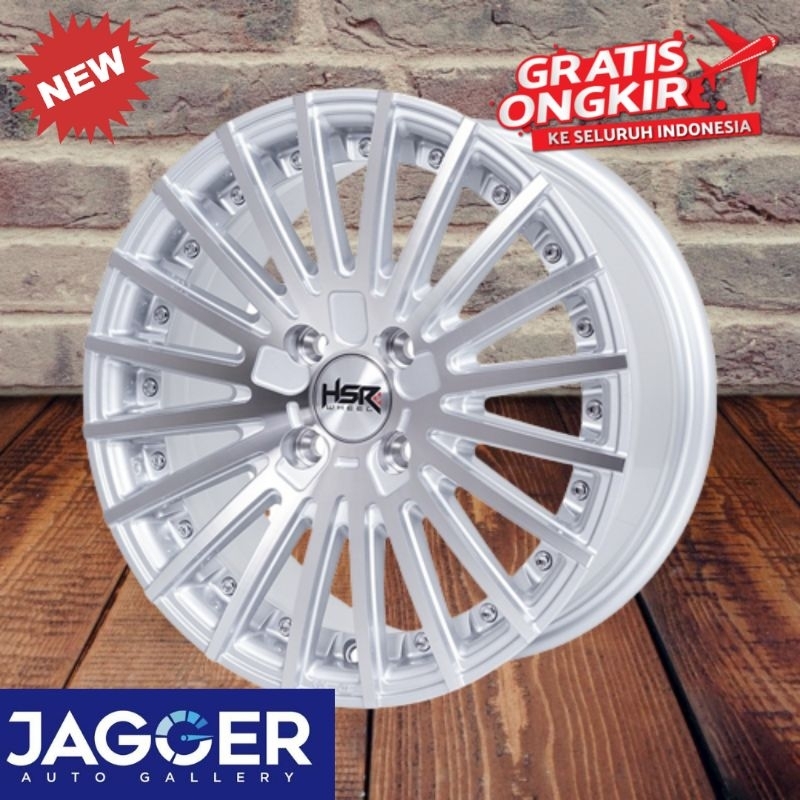 Velg mobil ring 15 single pcd 4x100 hsr tandam silver polish