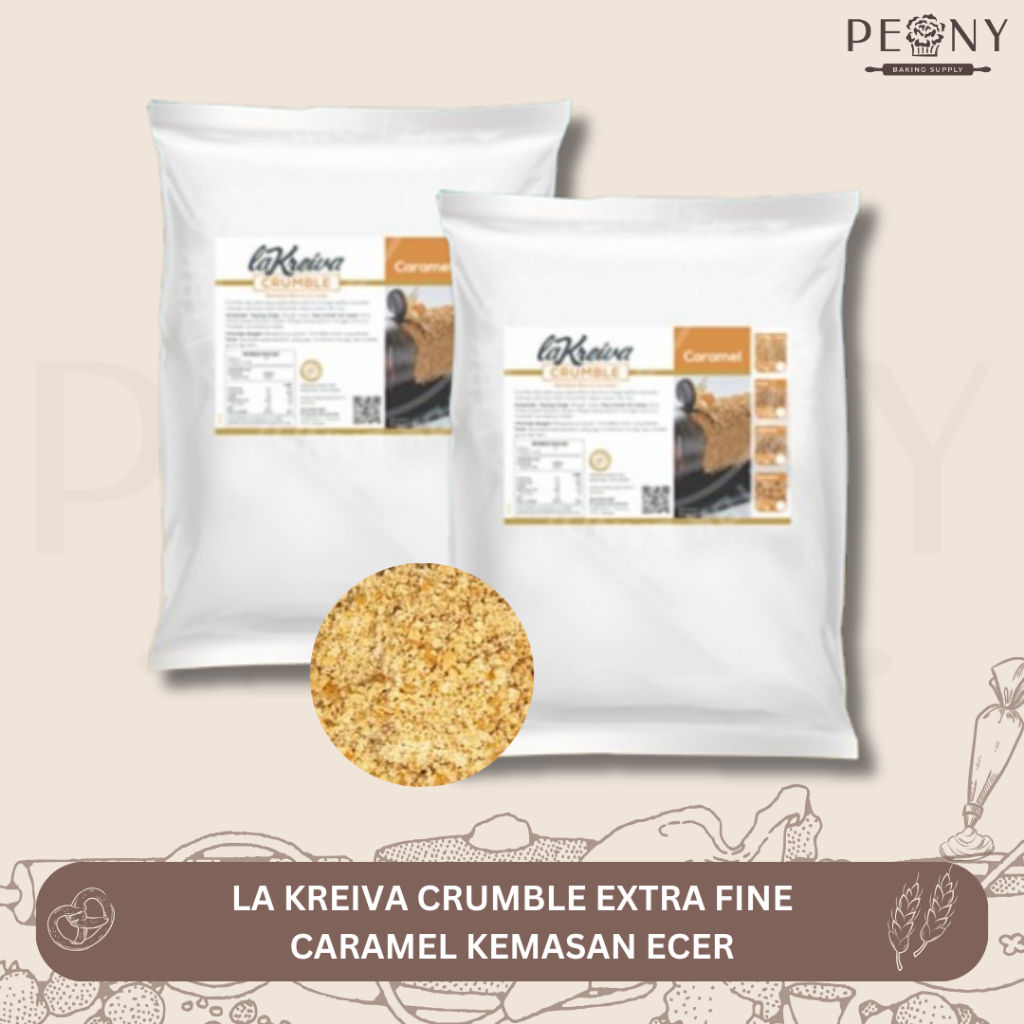 

LA KREIVA CRUMBLE EXTRA FINE CARAMEL KEMASAN REPACK 1KG, 500 GRAM, 250 GRAM