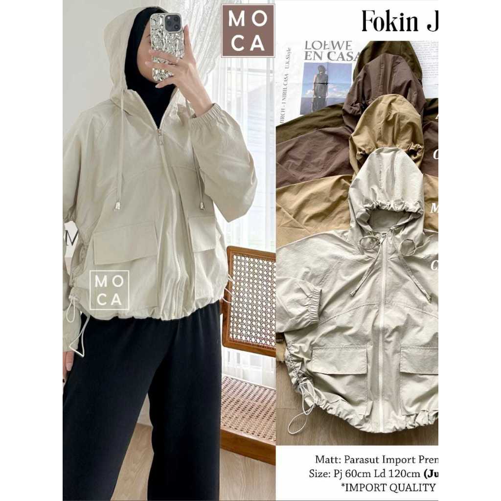 Jaket Parasut Wanita, Jaket Wanita Capuchon, Jaket Wanita Hijab