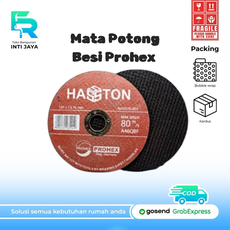Mata Potong Besi Haston 4” / Prohex / Mata Gerinda Potong