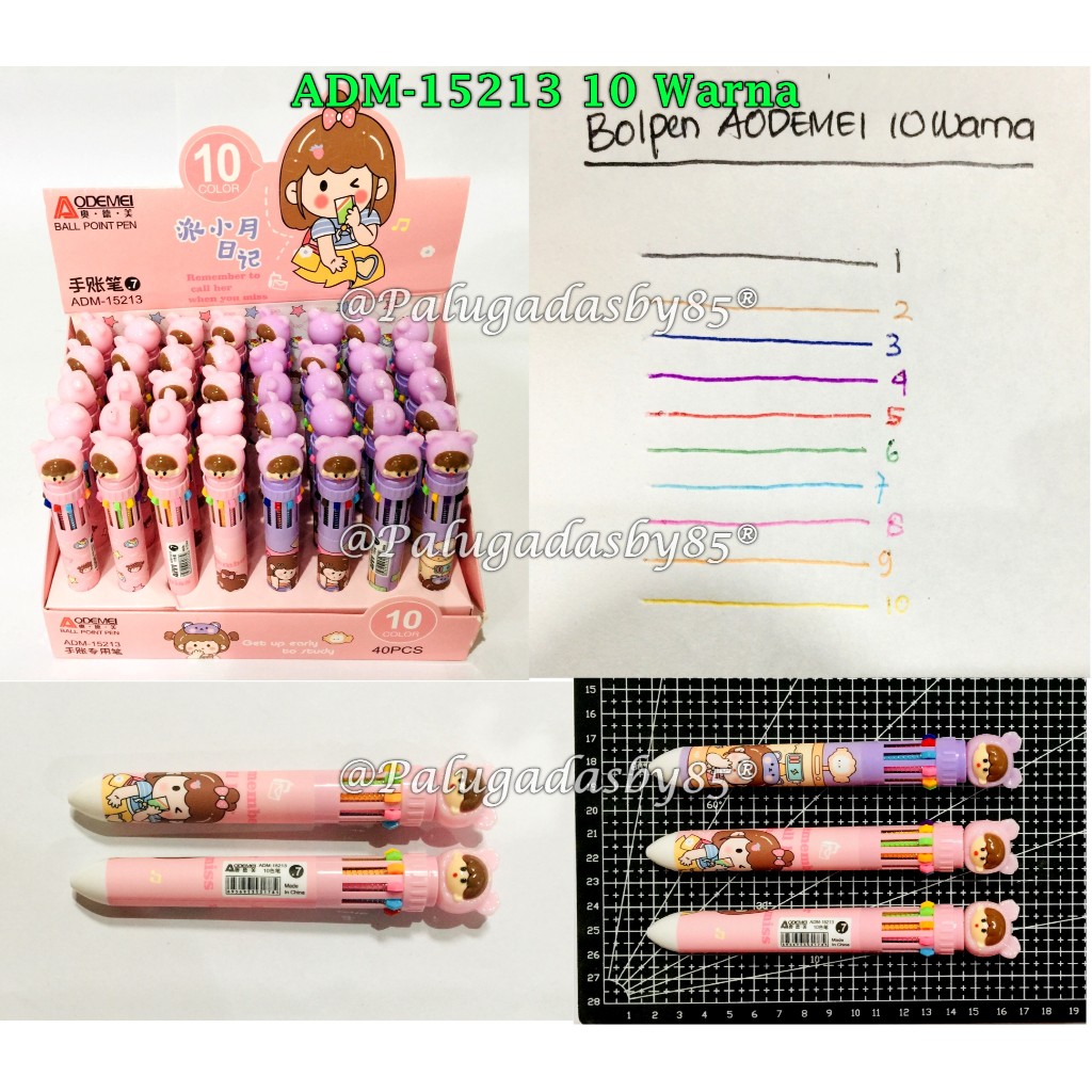 

(1 Biji) GROSIR Bolpen 10 Warna AODEMEI ADM-15213 ADM-15189 ADM-15218 ADM-15224 ADM-15263 ADM-15188