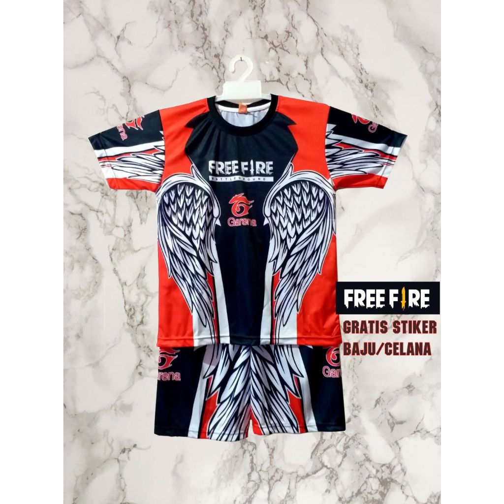MARVELL SHOP | SETELAN FF ANAK LAKI LAKI | BAJU FF ANAK LAKI LAKI EVOS | SETELAN FREE FIRE ANAK LAKI