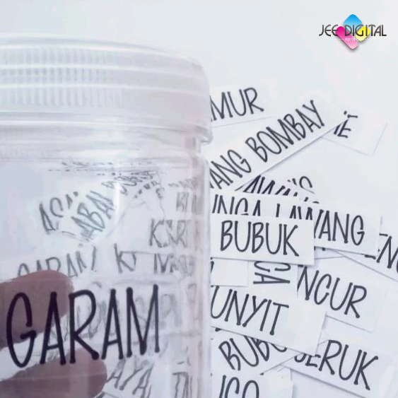 

Stiker Transparan Nama Bumbu Dapur - Bumbu Dasar