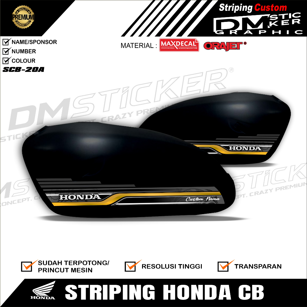 STRIPING CB GLATIK STICKER CB GLATIK MURAH KODE - SCB 20