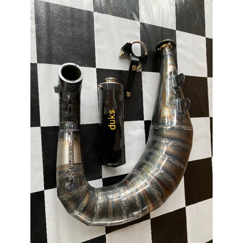 KNALPOT VESPA BUANG KIRI FFA SLINSER ALMUCARBON