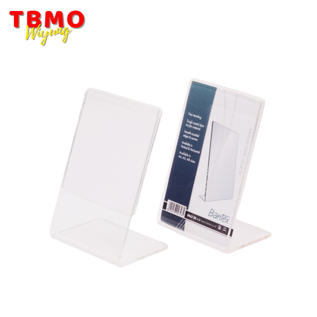 

TBMO Bantex Slanted Sign Holder A8 Transparent Portrait 8862 08