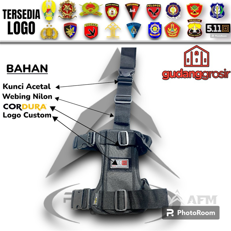 Tempat sangkur | LOGO CUSTOM | Sarung sangkur di paha | Tactical