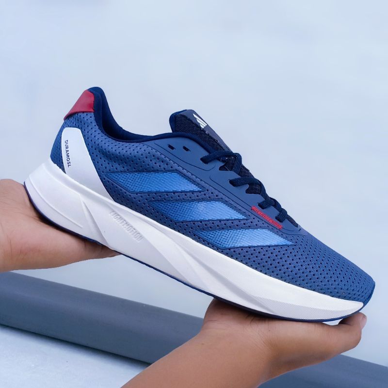 Sepatu sneakers pria adids duramo SL wide navy lavis white red