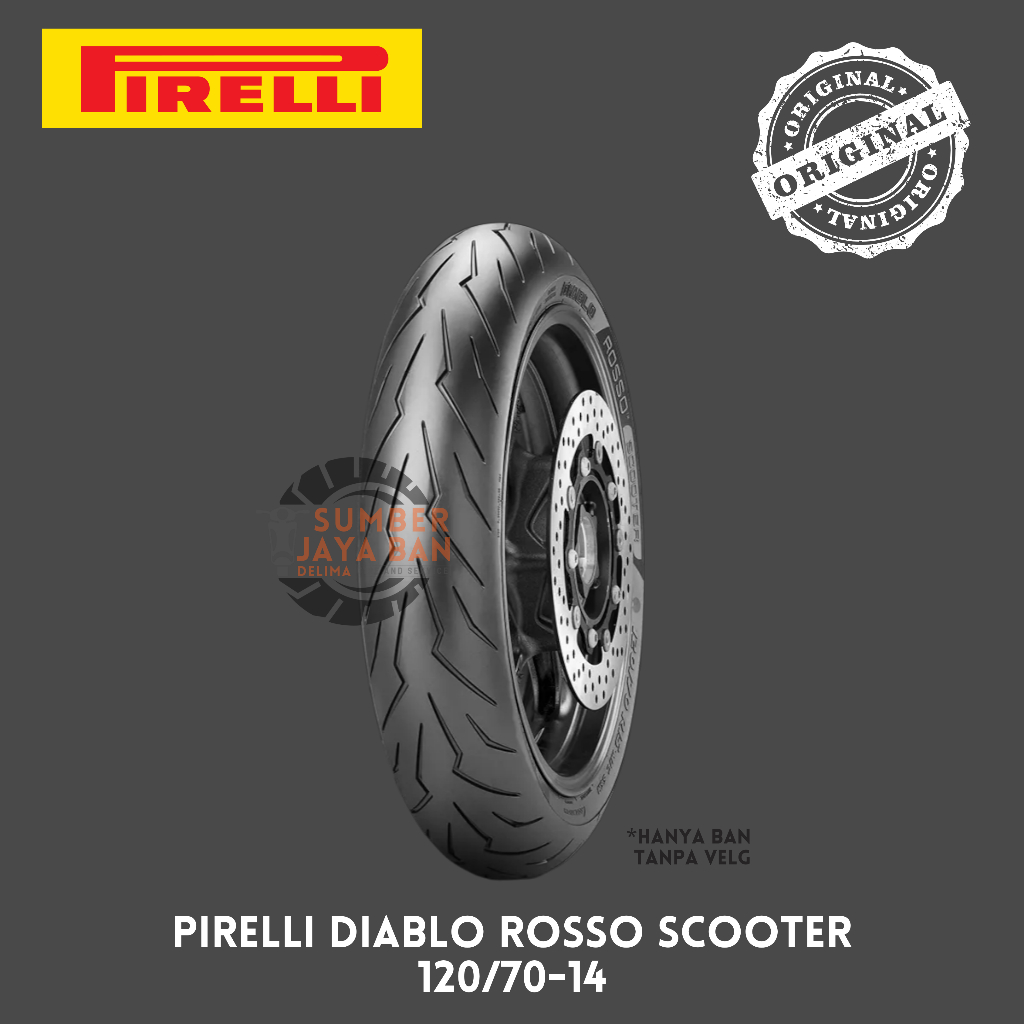 Pirelli Diablo Rosso Scooter 120/70-14 Ring 14 120/70 Tubeless Tubles Tubless