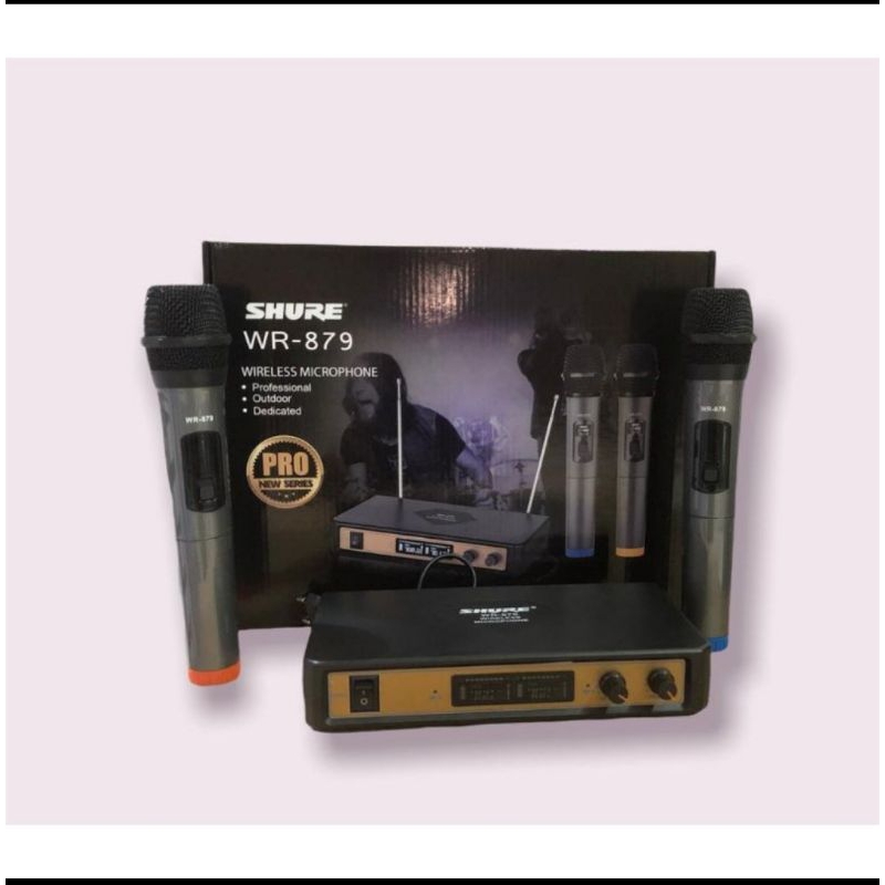 Mic Wireless SHURE WR-879 Dual Handle ada layar Shure wr879