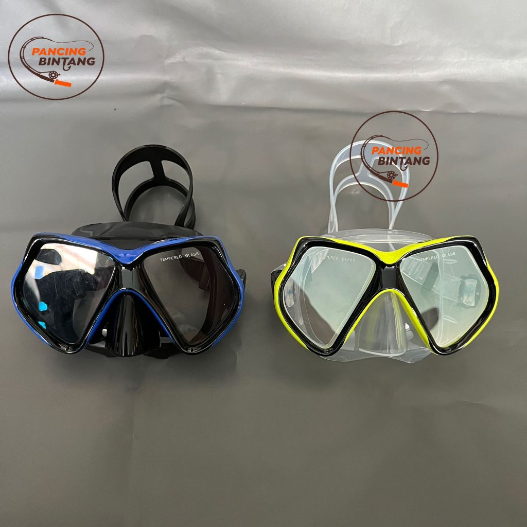 Kacamata selam dewasa diving 021S Cowfish kacamata snorkeling tempered glass  bahan silicone P1045