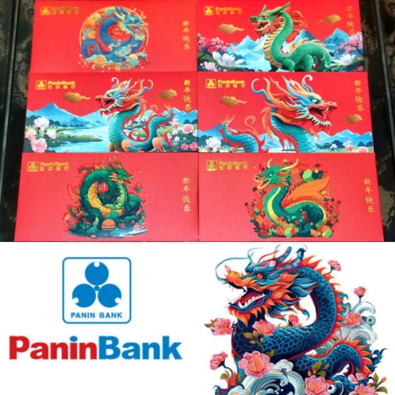 

ANGPAO 2024 DRAGON ISI 6 PANIN BANK IMLEK NAGA AMPLOP MERAH