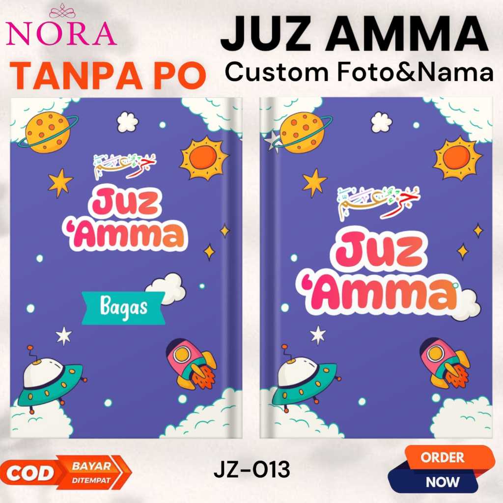 Juz Amma Custom Foto Dan Nama Tajwid Warna 7 in 1 (JZ-013) (Terjemah, Asbabun Nuzul, Transliterasi, 