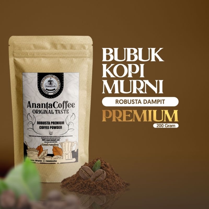 

Bubuk Kopi Robusta Dampit Malang Asli Dan Murni Tanpa Campuran 200gr