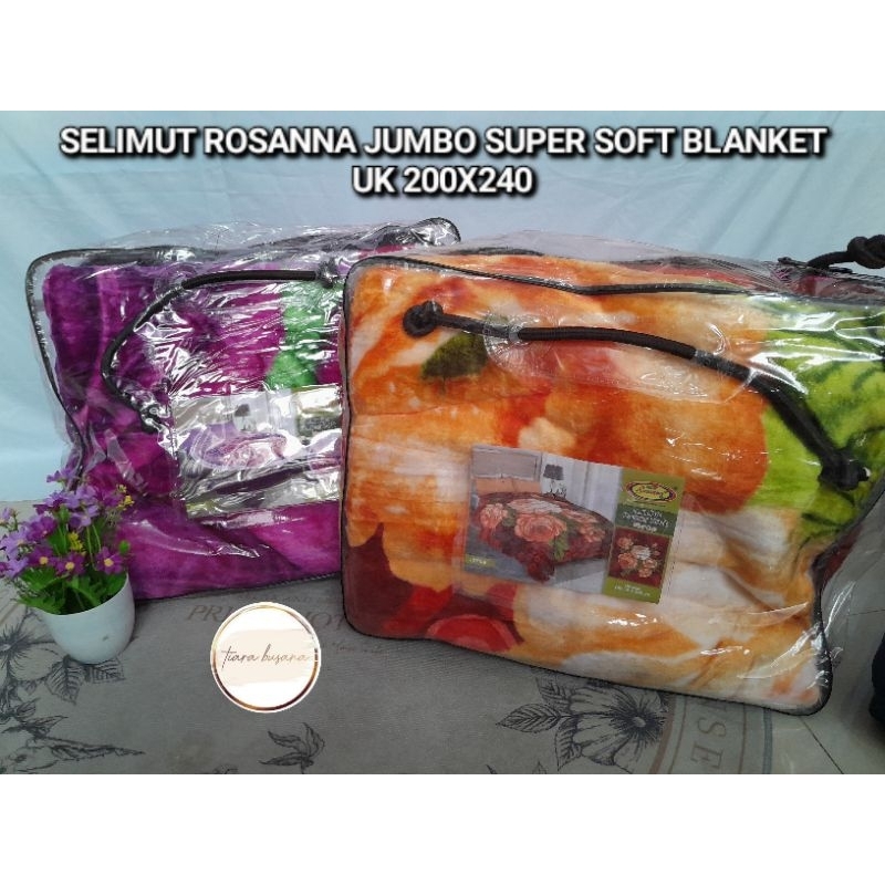 SELIMUT ROSANNA JUMBO SUPER SOFT BLANKET UK 200X240