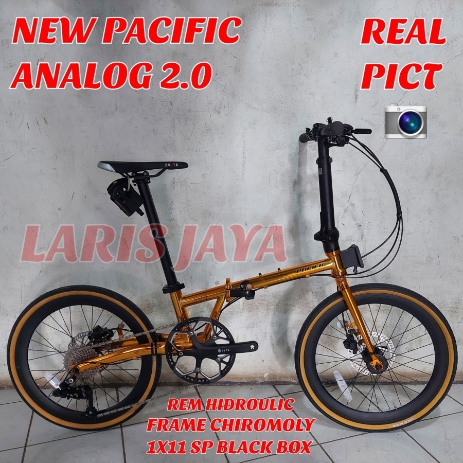 LIPAT PACIFIC ANALOG 2.2 GOLD SEPEDA LIPAT PACIFIC ANALOG 22 11 SPEED