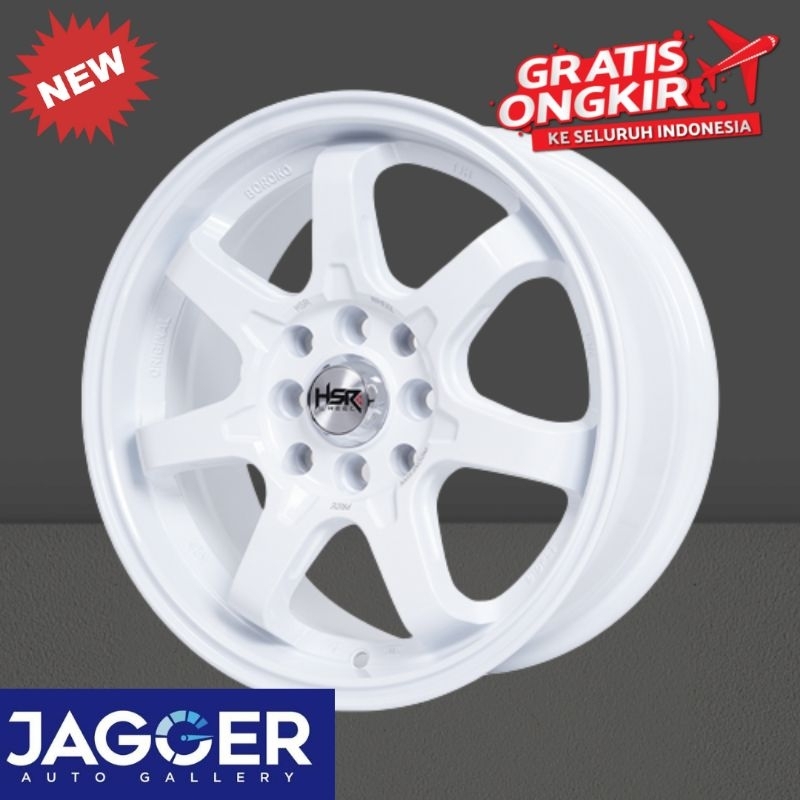 Velg mobil warna putih tipe hsr boroko tjh ring 15 cocok untuk avanza