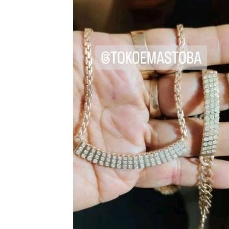 ACC kalung tura plat dan gelang plat berlian medan