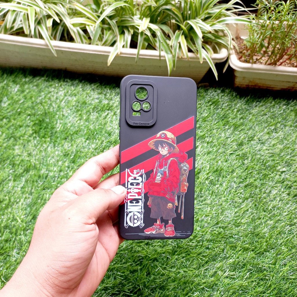 Case Vivo V21 4G Softcase Gambar Anime One piece Luffy Bag Vivo V21e 4G V2061