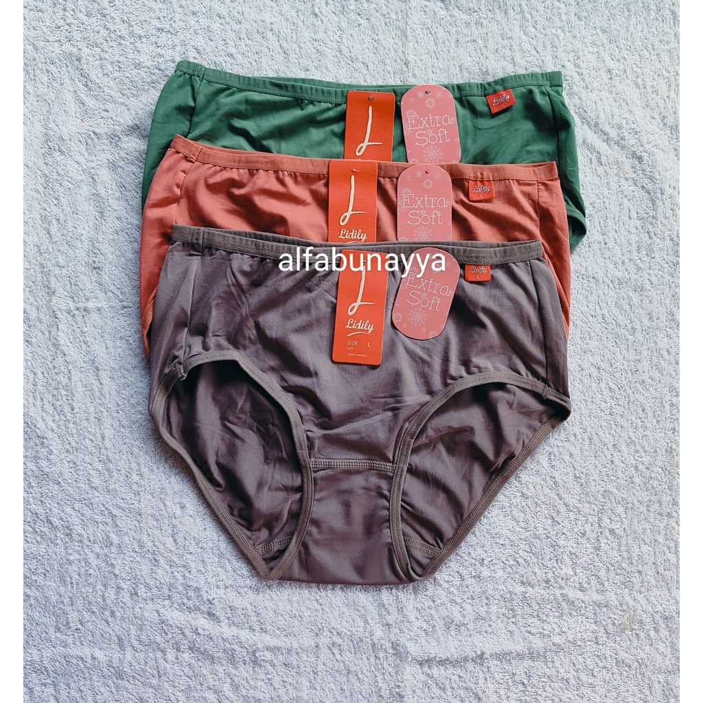 3 Celana Dalam Wanita L 060 AB - LYDYLY EXTRA SOFT - CD LIDYLY - CD Pakaian Dalam WANITA - DEWASA - 