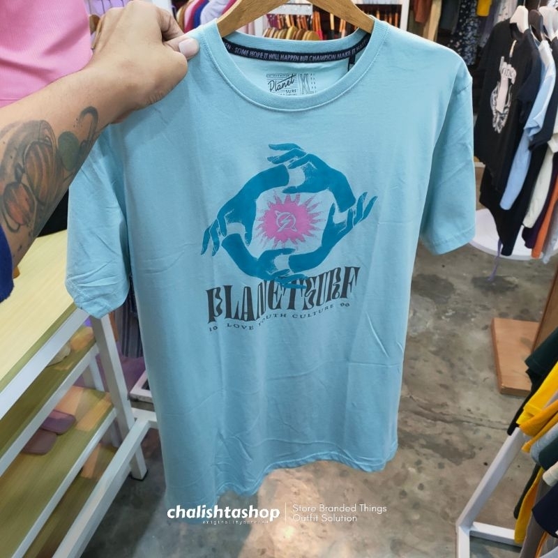 Planet Surf Tshirt Kaos Pria Lengan Panjang Planet Surf Men - MTSS12218 Mint