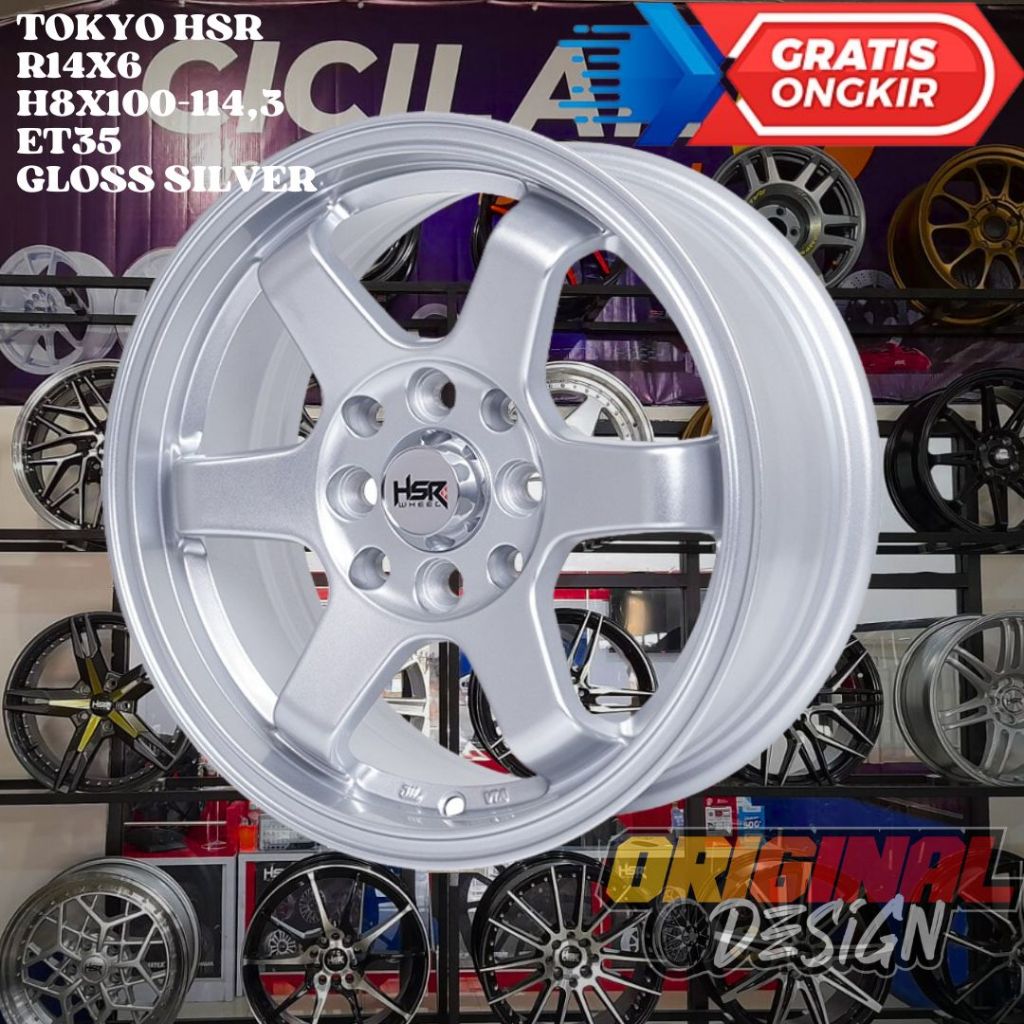 Velg Mobil AGYA , BRIO , MIRAGE , DATSUN , HSR TOKYO RING 14 R14 TE37