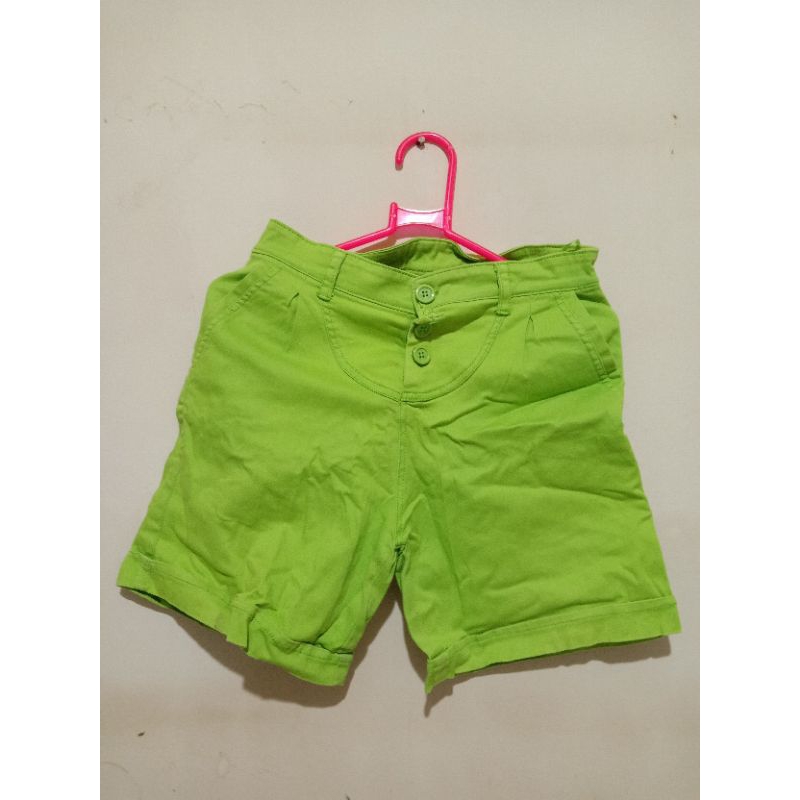 [Second] Short/Celpen Anak Semi Jeans Warna Hijau