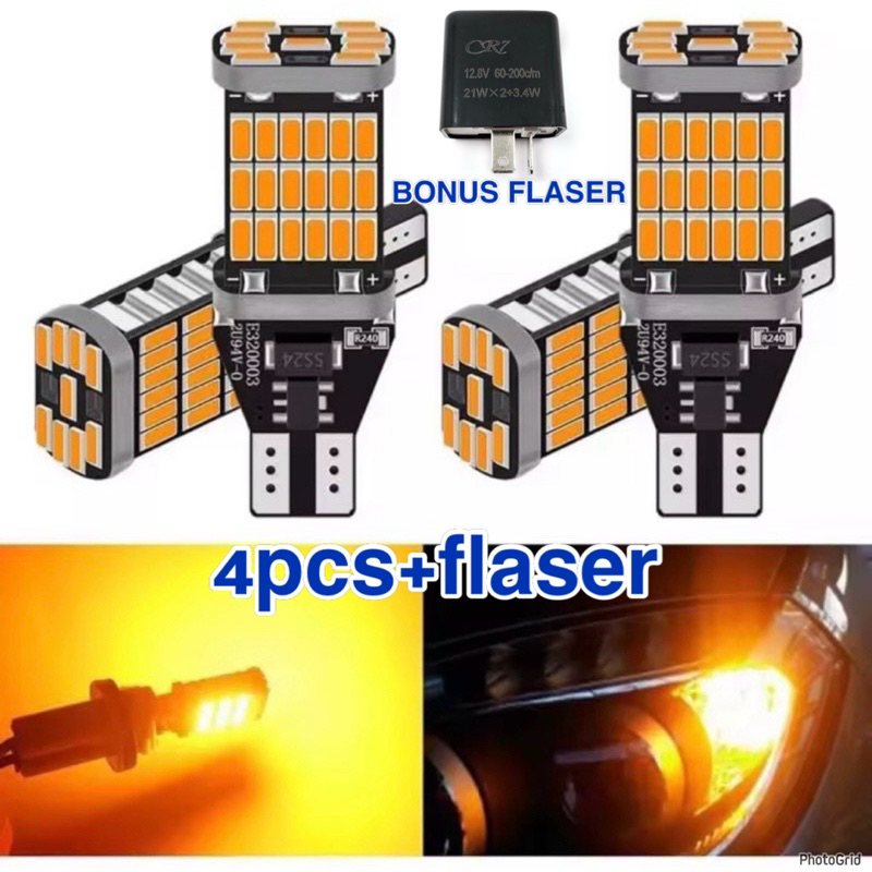 PROMO Paket lampu sein dajjal 45 mata plus flaser sein cr7 original