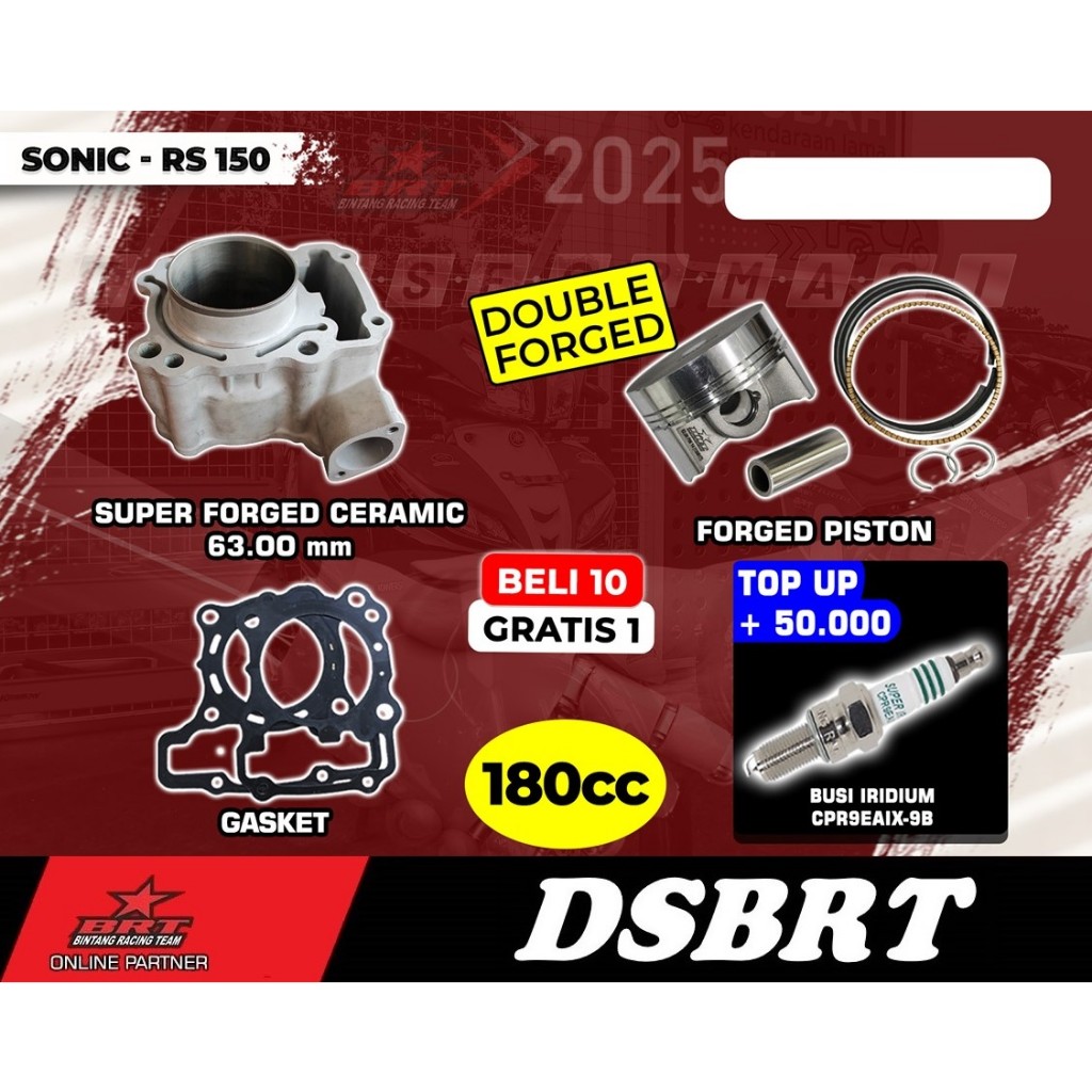 Blok BRT Keramik Ceramic Cast SONIC CB 150 CBR 150R LED Supra GTR Bore Up 62 63 65 57.28 mm 150 175 