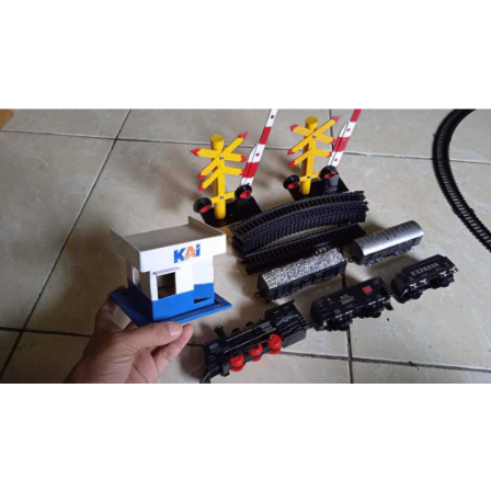 Termurah mainan miniatur Kereta api indonesia Paket Mainan edukasi kereta set lengkap railking LOKO 