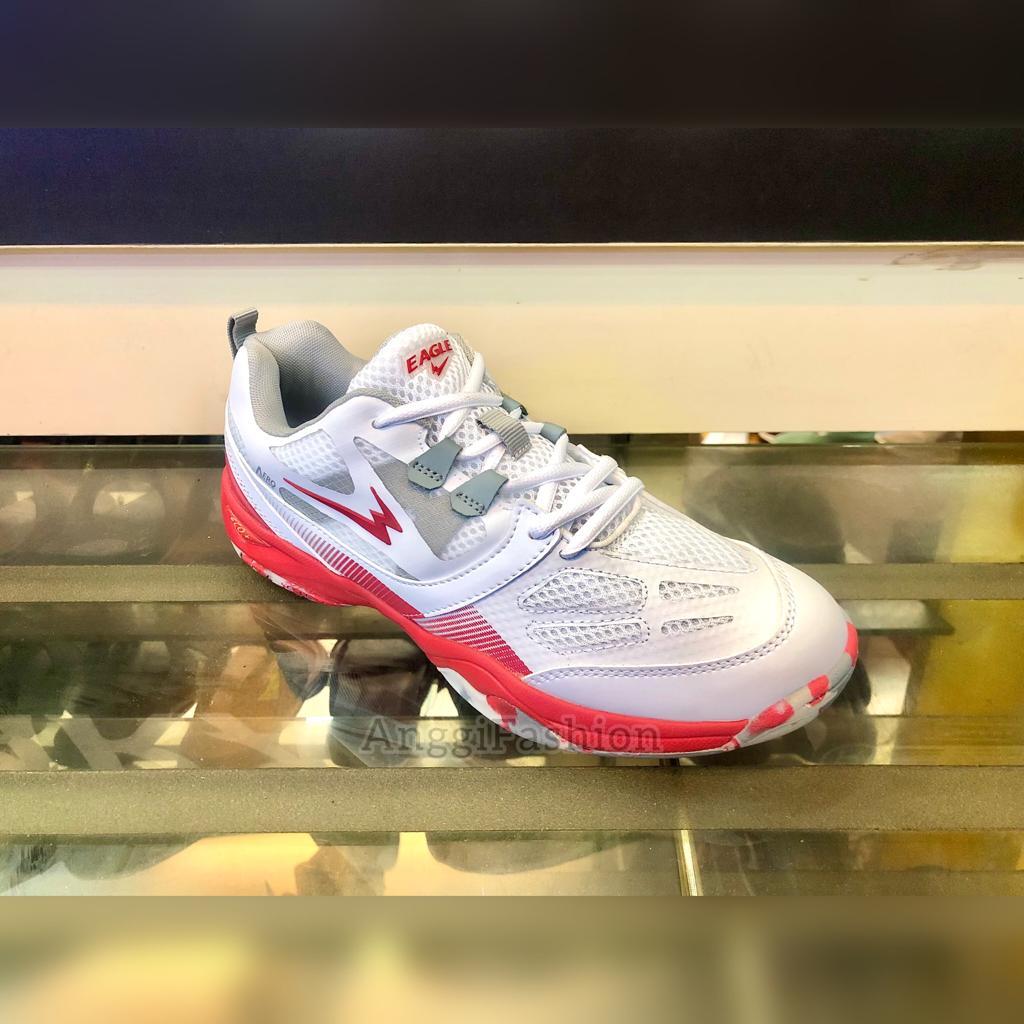 Sepatu Badminton Eagle Jet Pro 2 - Putih/Merah